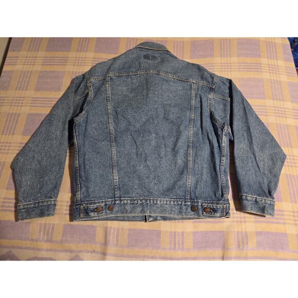 Vtg 80s Levis Jean Jacket Trucker USA Made 70507-0214 Size Medium 70s 90s Faded - Picture 4 of 14